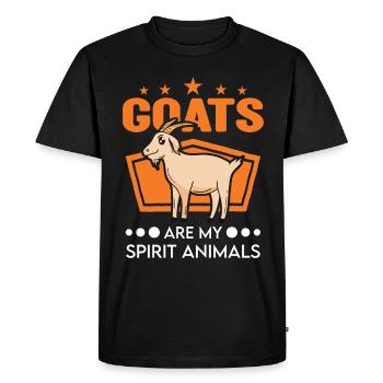 Chèvres Animal Chèvre Hôte Chèvre - T-shirt Premium bio Homme - noir - Devant - Nico (187cm)