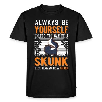 Sois toujours toi-même Skunk Stinkntier - T-shirt Premium bio Homme - noir - Devant - Nico (187cm)