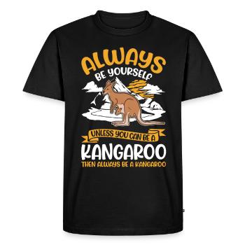Always be yourself Kangaroo Australia Kangaroo - Men's Premium Organic T-Shirt - black - Front - Nico (187cm)