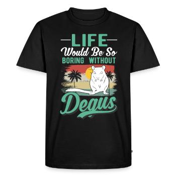 Degu Cadeau Arbuste Rat Forest Degu - T-shirt Premium bio Homme - noir - Devant - Nico (187cm)