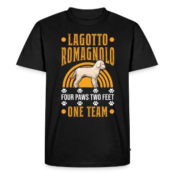 Lagotto Romagnolo 4 pattes 2 pattes Une équipe - T-shirt Premium bio Homme - noir - Devant - Nico (187cm)