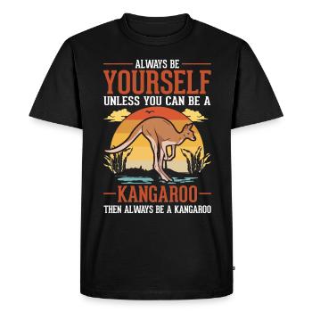 Always be yourself Kangaroo Australia Kangaroo - Men's Premium Organic T-Shirt - black - Front - Nico (187cm)