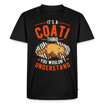 Coati Ding Proboscis Coati - T-shirt Premium bio Homme - noir - Devant - Nico (187cm)