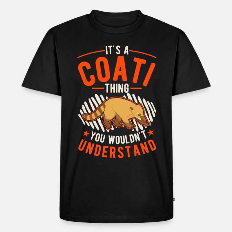 Nasenbär Ding Rüsselbär Coati - Männer Premium Bio T-Shirt - Schwarz