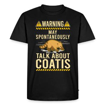 Avertissement coati proboscis Coati - T-shirt Premium bio Homme - noir - Devant - Nico (187cm)