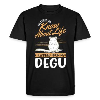 Degu Propriétaire Arbuste Rat Forest Degu - T-shirt Premium bio Homme - noir - Devant - Nico (187cm)