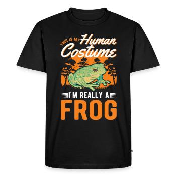 Frog Halloween Tree Frog - Men's Premium Organic T-Shirt - black - Front - Nico (187cm)