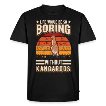 Australian Kangaroo Australia Kangaroo - Men's Premium Organic T-Shirt - black - Front - Nico (187cm)