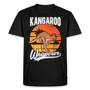 Kangourou Chuchoteur Australie Kangourou - T-shirt Premium bio Homme - noir - Devant - Nico (187cm)