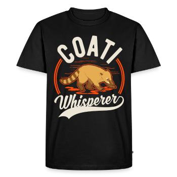 Coati Whisperer Proboscis Bear Coati - Men's Premium Organic T-Shirt - black - Front - Nico (187cm)