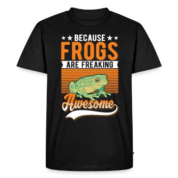 Frog Gift Tree Frog - Men's Premium Organic T-Shirt - black - Front - Nico (187cm)