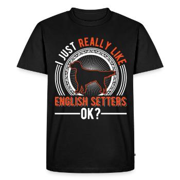Setter anglais Englischer Setter - T-shirt Premium bio Homme - noir - Devant - Nico (187cm)