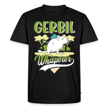 Gerbil Whisperer Racing Rat Cadeau Gerbille - T-shirt Premium bio Homme - noir - Devant - Nico (187cm)