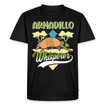 Armadillo Whisperer Armadillo - Men's Premium Organic T-Shirt - black - Front - Nico (187cm)
