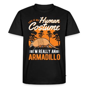 Armadillo Costume Humain Gürteltier - T-shirt Premium bio Homme - noir - Devant - Nico (187cm)