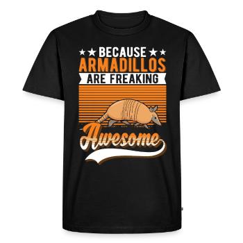 Because Armadillos are freaking awesome Gürteltier - Men's Premium Organic T-Shirt - black - Front - Nico (187cm)