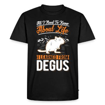 Octodon, Arbuste, Rat, Forêt, Octodon - T-shirt Premium bio Homme - noir - Devant - Nico (187cm)