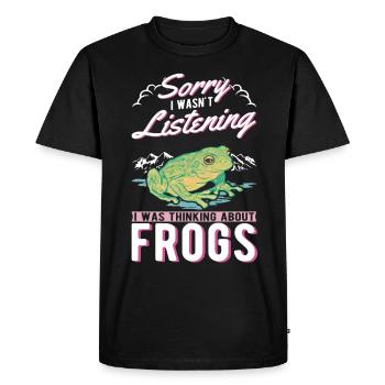 Frog Gift Tree Frog - Men's Premium Organic T-Shirt - black - Front - Nico (187cm)