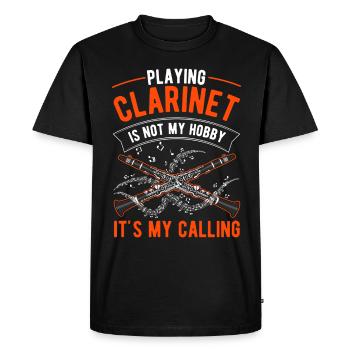 Clarinettes Amateur Clarinettiste Clarinettiste - T-shirt Premium bio Homme - noir - Devant - Nico (187cm)