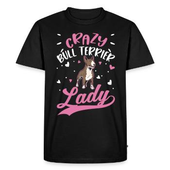 Crazy Bull Terrier Mme Bull Terrier - T-shirt Premium bio Homme - noir - Devant - Nico (187cm)