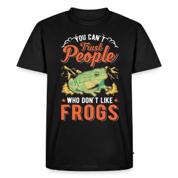 Frog Gift Tree Frog - Men's Premium Organic T-Shirt - black - Front - Nico (187cm)