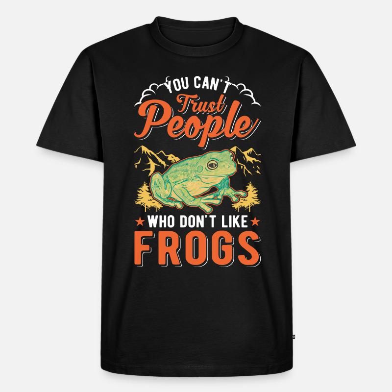 Frosch Geschenk Laubfrosch - Männer Premium Bio T-Shirt - Schwarz