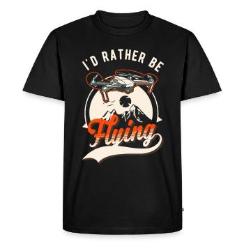 I'd rather be flying drone drone pilot - Men's Premium Organic T-Shirt - black - Front - Nico (187cm)