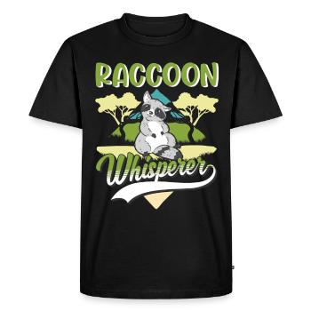 Raton laveur Raton laveur - T-shirt Premium bio Homme - noir - Devant - Nico (187cm)