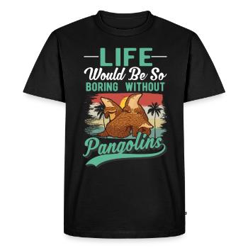 Pangolin Cadeau Pangolin - T-shirt Premium bio Homme - noir - Devant - Nico (187cm)