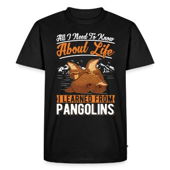 Pangolin Gift Pangolin - Men's Premium Organic T-Shirt - black - Front - Nico (187cm)