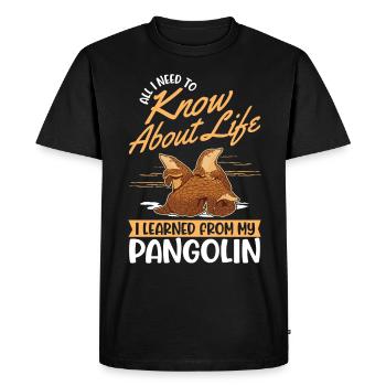 Pangolin Gift Pangolin - Men's Premium Organic T-Shirt - black - Front - Nico (187cm)