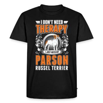 Parson Russell Terrier Therapy - Men's Premium Organic T-Shirt - black - Front - Nico (187cm)