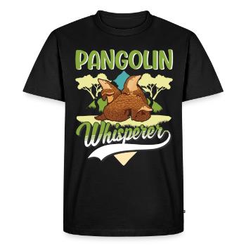 Pangolin Chuchoteur Pangolin - T-shirt Premium bio Homme - noir - Devant - Nico (187cm)