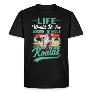 Koala Lover Koala Bear - Men's Premium Organic T-Shirt - black - Front - Nico (187cm)
