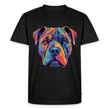 Cane Corso coloré Presa Canario - T-shirt Premium bio Homme - noir - Devant - Nico (187cm)