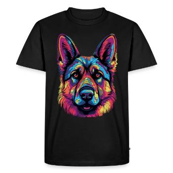 Couleur du berger allemand - T-shirt Premium bio Homme - noir - Devant - Nico (187cm)