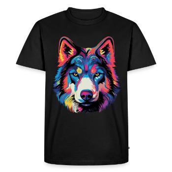 Cadeau Husky Sibérien - T-shirt Premium bio Homme - noir - Devant - Nico (187cm)