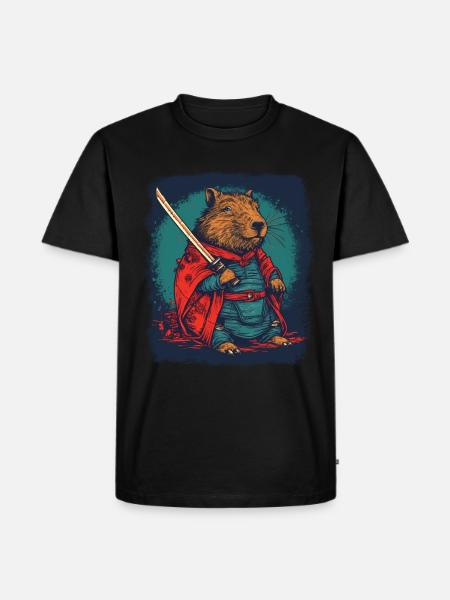 Capybara Samurai Capybara - Men's Premium Organic T-Shirt - black