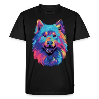 Samoyède Chien de traîneau Samoyèdes - T-shirt Premium bio Homme - noir - Devant - Nico (187cm)