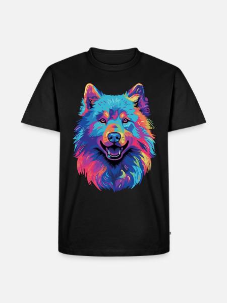 Samojede Schlittenhund Samojeden - Männer Premium Bio T-Shirt - Schwarz