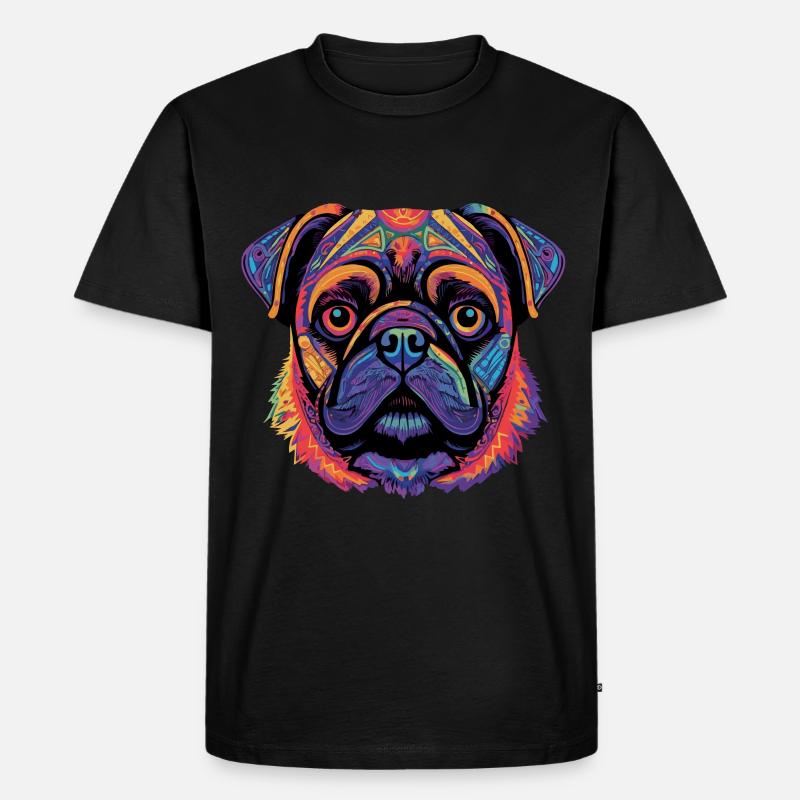Mops Geschenk - Männer Premium Bio T-Shirt - Schwarz