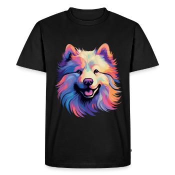 Samoyed Sled Dog Samoyeds - Men's Premium Organic T-Shirt - black - Front - Nico (187cm)