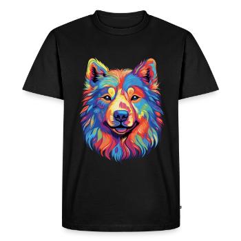 Samoyède Chien de traîneau Samoyèdes - T-shirt Premium bio Homme - noir - Devant - Nico (187cm)