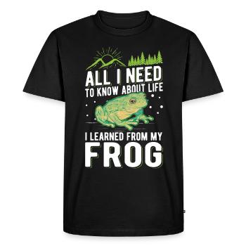 Frog Tree Frog Tree-climbing Frog - Men's Premium Organic T-Shirt - black - Front - Nico (187cm)