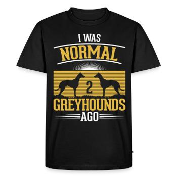 Greyhound Gift Greyhound Galgo - Men's Premium Organic T-Shirt - black - Front - Nico (187cm)