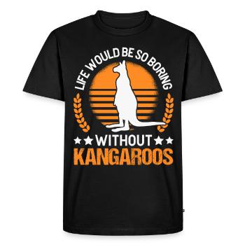 Australian Kangaroo Australia Kangaroo - Men's Premium Organic T-Shirt - black - Front - Nico (187cm)