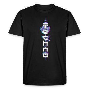 Techno Esthétique Goth Rave Japon Rose Festival - T-shirt Premium bio Homme - noir - Devant - Nico (187cm)