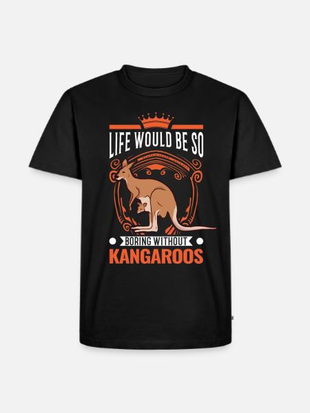 Australian Kangaroo Australia Kangaroo - Men's Premium Organic T-Shirt - black