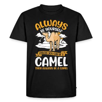 Always be yourself Camel Big Camel Camel - Men's Premium Organic T-Shirt - black - Front - Nico (187cm)