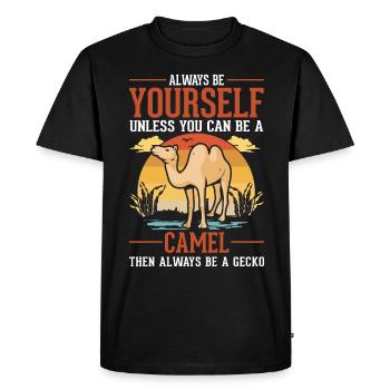 Always be yourself Camel Big Camel Camel - Men's Premium Organic T-Shirt - black - Front - Nico (187cm)